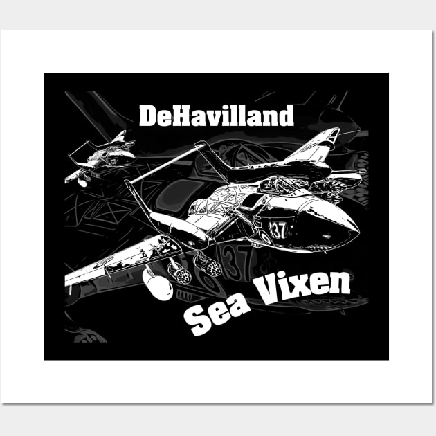 deHavilland Sea Vixen Wall Art by aeroloversclothing